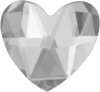 Herz mit Rosenschliff, diamantweiß