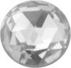 Kreis mit Rosenschliff, diamantweiß